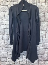 Strickjacke Italy Blau Volant Gr. M 38-40 Tragbar Viskose-Mix 51/44 