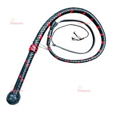 Känguru genarbtes Leder Bullenpeitsche strapazierfähig PREMIUM handgefertigt Geschenk Fr Ehemann