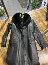 Ledermantel Pelz Fuchs Kragen