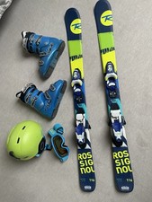 Rossignol  Carving Kinder Ski Set 120 cm Schuhe Gr. 35 Helm Brille