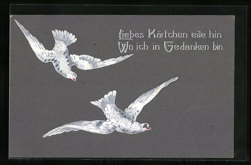 Präge zwei weiße - präge-ak, tauben