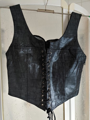 Damen leder top trägershirt - damen,