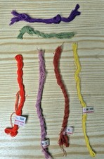 6 x Haandarbejdets FREMME: Dänisches Stickgarn Blomstergarn * Reste!