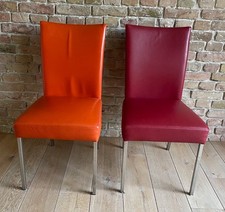 Musterring   1 Lederstuhl Bordeaux , mit Edelstahlfüssen