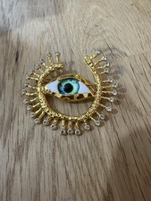 Schiaparelli Vintage Inspired Evil Eye Punk Gothic Exaggerated Pins Brosche