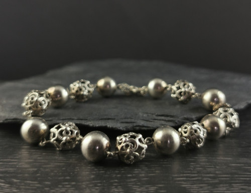 Armband silber 925 kugeln - silber,