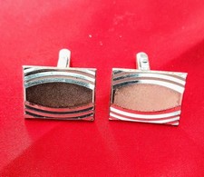 Vintage, ART DECO Manschettenknöpfe, Silber 835 teilvergoldet, punziert, 15,09g