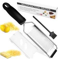 Käsereibe Zitronenreibe Muskatnuss Reibe mit Schutzhülle & Reinigungsbürste 