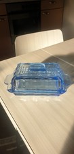 Antike vintage Butterdose Glas