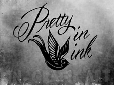 Aufkleber Pretty in Ink Auto Sticker Tuning JDM Decal Bike LKW Car Tattoo Girl 