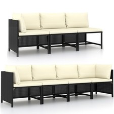 3/ 4 - Sitzer-Gartensofa mit