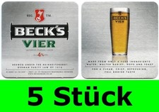 5 Stück Bierdeckel Beck's