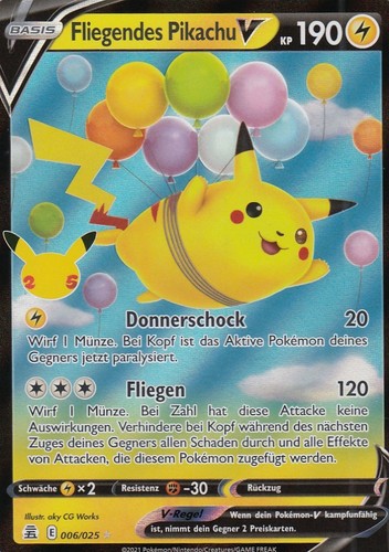 Fliegendes pikachu 006 025 - pikachu, 006/025