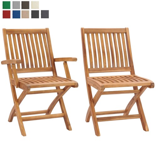 Gartenstühle mit kissen - kissen, teak
