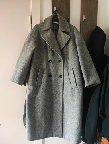 Zara damen wollmantel - zara, grau