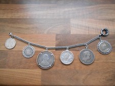 Silber-Münzen-Kette- Charivari- Kaiserreich mit Münzen Preussen -Trachtenschmuck