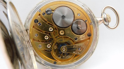 Taschenuhr silber läuft - läuft, nur