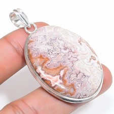 Rosita Jaspis ovale Form Edelstein Anhänger handgefertigter Antikschmuck 2,30...