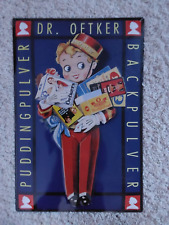 Werbeblechschild für Dr. Oetker Puddingpulver