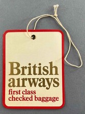 BRITISH AIRWAYS FIRST CLASS VINTAGE AIRLINE TASCHENANHÄNGER GEPÄCK GEPÄCK ETIKETT BA
