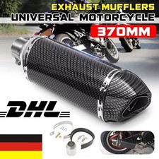 370mm Universal Motorrad Auspuff Endtopf Schalldämpfer abnehmbar Carbon Stil.