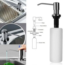 Edelstahl Einbau Seifenspender Waschbecken Lotionspender Spülmittelspender