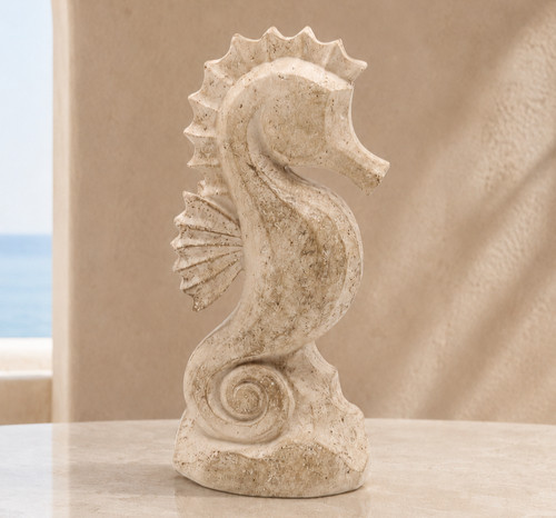 Creme seepferdchen ornament - creme,