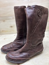 PIKOLINOS DAMEN SCHAFTSTIEFEL STIEFELETTEN ZIERNÄHTE MOKASSIN GR:39 UK:6 BRAUN