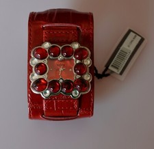 Neu OVP Axcent of Scandinavia Damen Armbanduhr mit Unterlegband rot