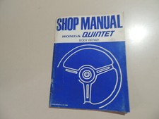 Body repair manual Werkstattbuch  Honda Quintet 1982