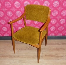 60er Jahre Armlehnstuhl Polsterstuhl mid century 60s Sessel arm chair retro grün