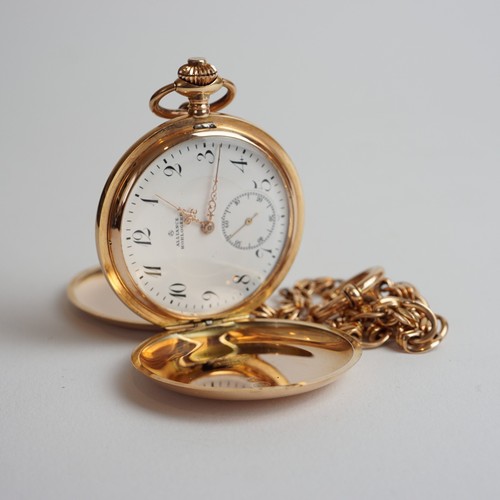 Rosegold 14k taschenuhr mit - rosegold,