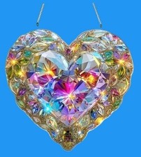 Sonnenfänger Herz Regenbogen