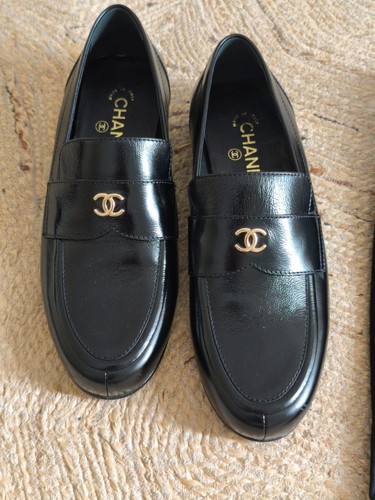 Chanel halbschuh leder schwarz - leder,