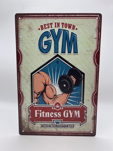 Blechschild gym 20x30cm - blechschild,
