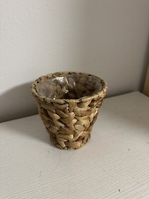 Blumentopf Braun Seegras Breite 10 cm Höhe 14 cm