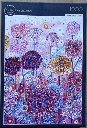 Puzzle pink dhalias sally rich - pink,