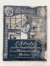 orig. Katalog Werkzeug um 1900 L. Schütz München Eisen Metallwaren