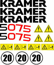 KRAMER 5075 Radlader Lader Ladegerät Aufkleber Set Decals