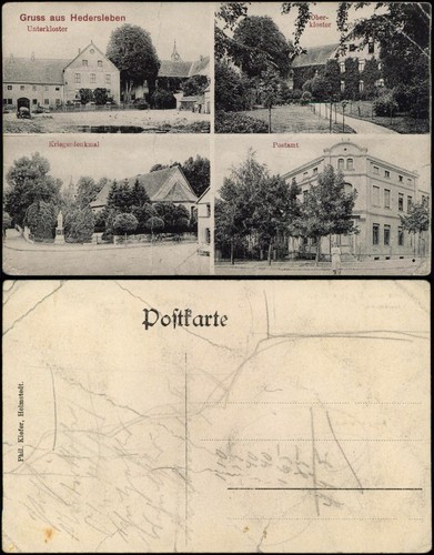 Ansichtskarte hedersleben - ansichtskarte,