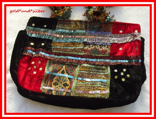 Damen handtasche pannesamt - damen, in