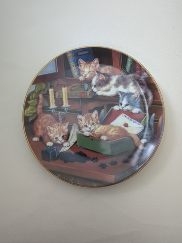 Kahla 1995 wandteller katzen - kahla,