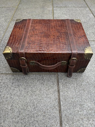 Vintage koffer braunes - vintage-koffer, leder