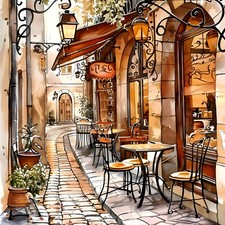 Wandbild Paris Cafe Bistro