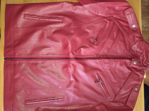 Lederjacke rot neu - lederjacke,