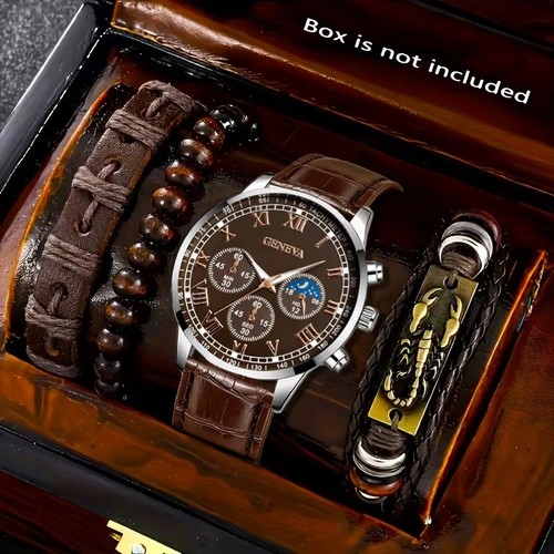 4er set herren quarzuhren - 4er,