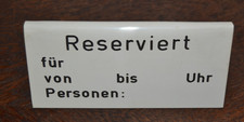 Schönes DDR Reserviert-Schild abwischbar Gaststätte Kneipe Stammtisch Hotel