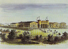 Leipzig AK Bayerischer Bahnhof um 1850 Repro historische Ansichtskarte