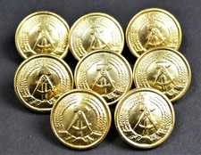 DDR NVA Konvolut Satz Uniformknopf 8 Stück General bis 1990 22mm SELTEN!!! 2805