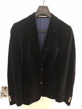 Burberry London Sakko Blazer Jacke Schwarz Samt 48 sehr EDEL Gold Knöpfe